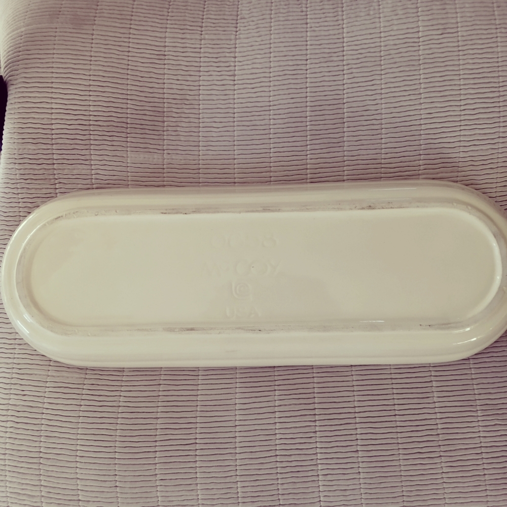 Vintage McCoy Pottery Pane Bread stick Tray Italian Beige 0658 - Picture 5 of 7